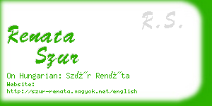 renata szur business card